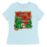 Baby Blue new mexico map Ladies Tee - Zillion Design Studio
