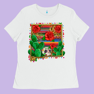 New Mexico Map Ladies Tee Designed By Zillion Design Studio