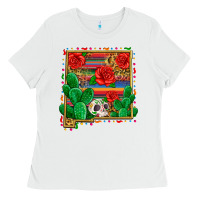 White new mexico map Ladies Tee - Zillion Design Studio