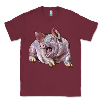 Burgundy Landrace Pig Classic Tee - LillyAllenDesigns