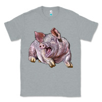Heather Grey Landrace Pig Classic Tee - LillyAllenDesigns