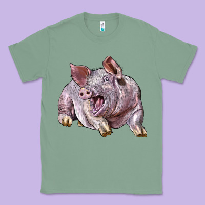 Landrace Pig Classic Tee Designed By Lillyallendesigns