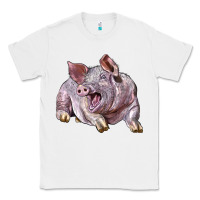 White Landrace Pig Classic Tee - LillyAllenDesigns