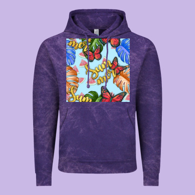 Summer And Leaf Seamless Pattern Vintage Hoodie Designed By Bundleandbundleshop