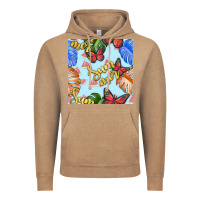 Vintage Coffee summer and leaf seamless pattern Vintage Hoodie - BundleAndBundleShop