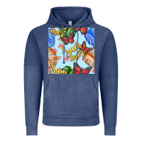 Vintage Denim summer and leaf seamless pattern Vintage Hoodie - BundleAndBundleShop