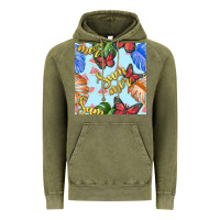 Vintage Olive summer and leaf seamless pattern Vintage Hoodie - BundleAndBundleShop
