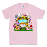 Bubblegum Pink Easter School Bus Classic Tee - CowhideDigitalArt