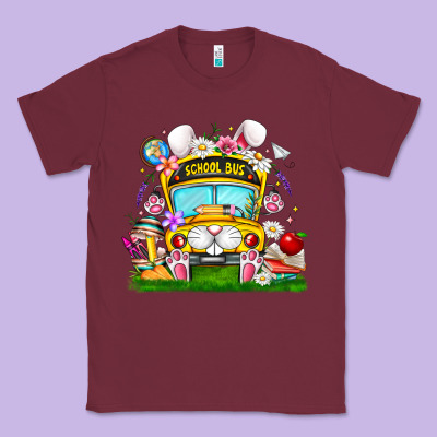 Easter School Bus Classic Tee Designed By Cowhidedigitalart