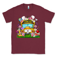 Burgundy Easter School Bus Classic Tee - CowhideDigitalArt