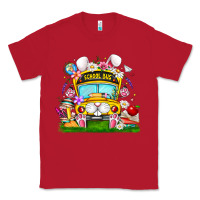 Red Easter School Bus Classic Tee - CowhideDigitalArt