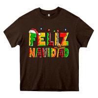 Chocolate Brown feliz navidad Heavy Core Tee - Zillion Design Studio