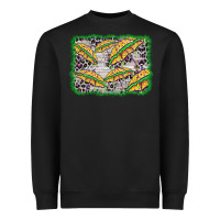 Black mardi gras umbrella background Heavyweight Sweatshirt - BarkalooDesign