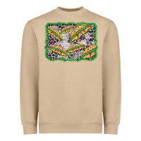 Mushroom mardi gras umbrella background Heavyweight Sweatshirt - BarkalooDesign