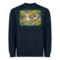 Navy mardi gras umbrella background Heavyweight Sweatshirt - BarkalooDesign