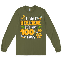 Army Green i cant beelieve its been 100 days Long Sleeve Tee - MaliasSmallBusiness