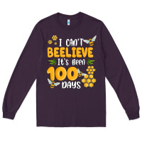 Plum i cant beelieve its been 100 days Long Sleeve Tee - MaliasSmallBusiness