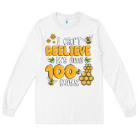 White i cant beelieve its been 100 days Long Sleeve Tee - MaliasSmallBusiness