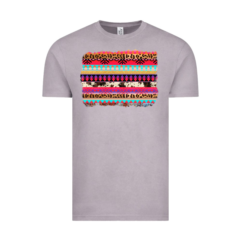 Aztec Western Leopard Cowhide Background Vintage Tee by AdoDesignShop | Teevron