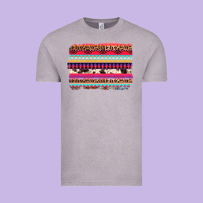 Aztec Western Leopard Cowhide Background Vintage Tee Designed By Adodesignshop