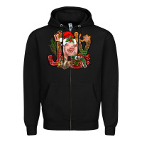 Black joy christmas with pig bbs Zipper Hoodie - BundleAndBundleShop