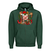 Sports Green joy christmas with pig bbs Zipper Hoodie - BundleAndBundleShop