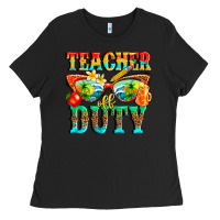 Black teacher off duty Ladies Tee - texasbilliewilder