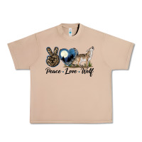 Burro Peace Love Wolf Urban Heavy Tee - LillyAllenDesigns