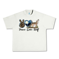 Pistachio Peace Love Wolf Urban Heavy Tee - LillyAllenDesigns
