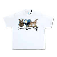 White Peace Love Wolf Urban Heavy Tee - LillyAllenDesigns