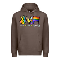 Coffee Peace love equality Premium Hoodie - NancyCooperArtShop