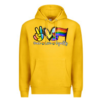 Lemon Peace love equality Premium Hoodie - NancyCooperArtShop