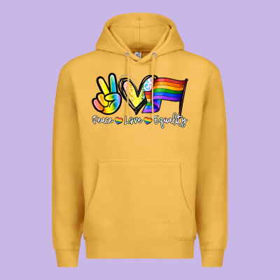 Peace Love Equality Premium Hoodie Designed By Nancycooperartshop