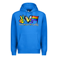 True Royal Peace love equality Premium Hoodie - NancyCooperArtShop
