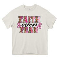 Cream faıth over fear Heavy Core Tee - BarkalooDesign