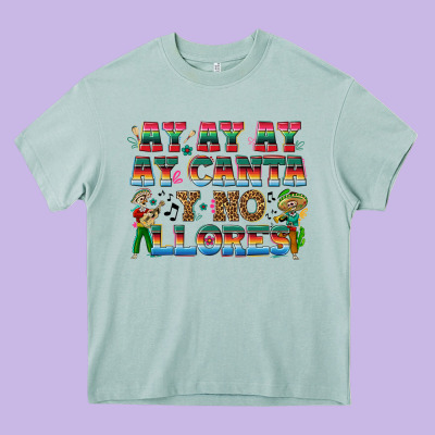 Ay Ay Ay Ay Canta Y No Llores Heavy Core Tee Designed By Texasbilliewilder