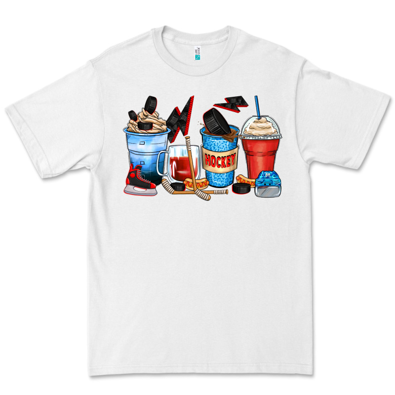 Hockey Begins After Coffee Cups Premium Tee by Zillion Design Studio | Teevron