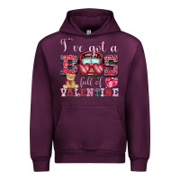Mauve Wine i've got a bus full of valentine Urban Hoodie - OliviaCreatesArt