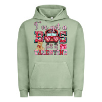 Pigment Oil Green i've got a bus full of valentine Urban Hoodie - OliviaCreatesArt