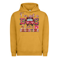 Pigment Peanut Butter i've got a bus full of valentine Urban Hoodie - OliviaCreatesArt