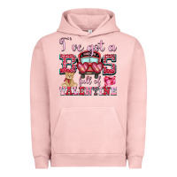 Pigment Salmon i've got a bus full of valentine Urban Hoodie - OliviaCreatesArt