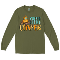 Army Green cutest little camper Long Sleeve Tee - MaliasSmallBusiness