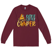 Burgundy cutest little camper Long Sleeve Tee - MaliasSmallBusiness