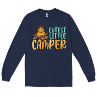 Navy cutest little camper Long Sleeve Tee - MaliasSmallBusiness