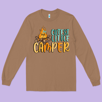 Cutest Little Camper Long Sleeve Tee Designed By Maliassmallbusiness