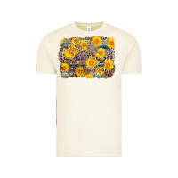Vintage Arctic aztec sunflower leopard background Vintage Tee - AdoDesignShop