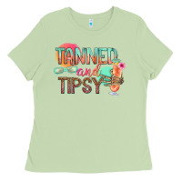Matcha tanned and tipsy Ladies Tee - texasbilliewilder