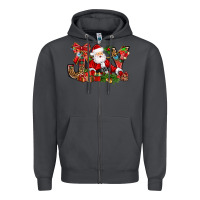 Smoke joy christmas with santa bbs Zipper Hoodie - BundleAndBundleShop