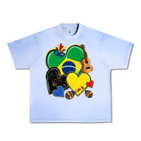 Grape Ice brazil hearts Urban Heavy Tee - NancyCooperArtShop