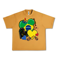Peanut Butter brazil hearts Urban Heavy Tee - NancyCooperArtShop